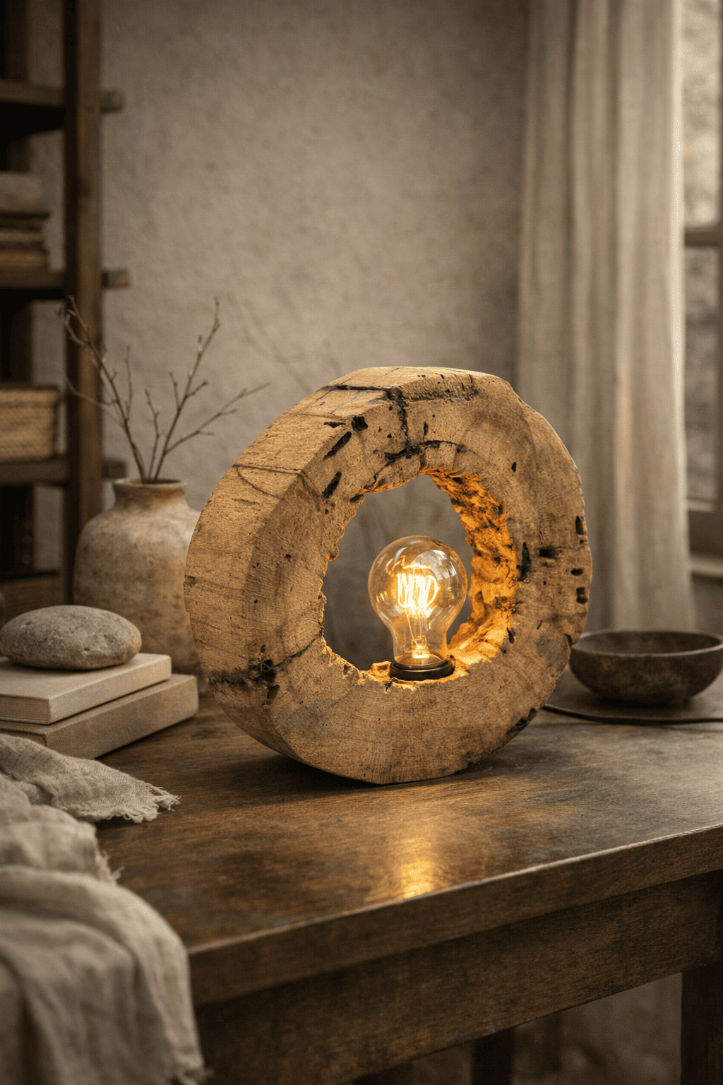 Lampada Tonda Venature Nere
